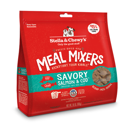 Stella & Chewy’s Savory Salmon & Cod Meal Mixers for Dogs 18oz