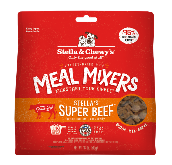 Stella & Chewy’s Super Beef Meal Mixers for Dogs 18oz