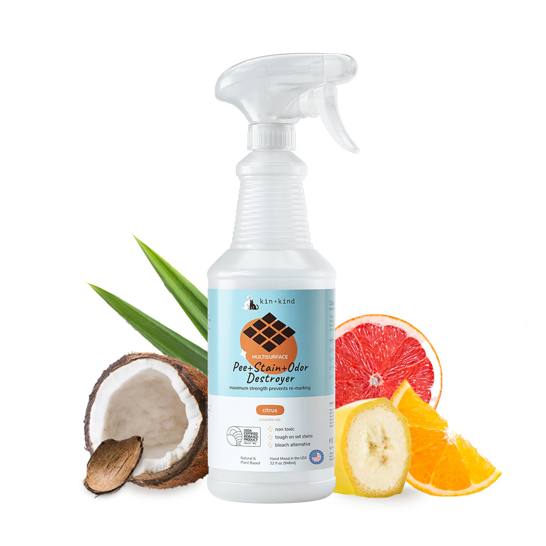 kin+kind Pee Stain and Odor Destroyer Multi Surface Citrus 32oz
