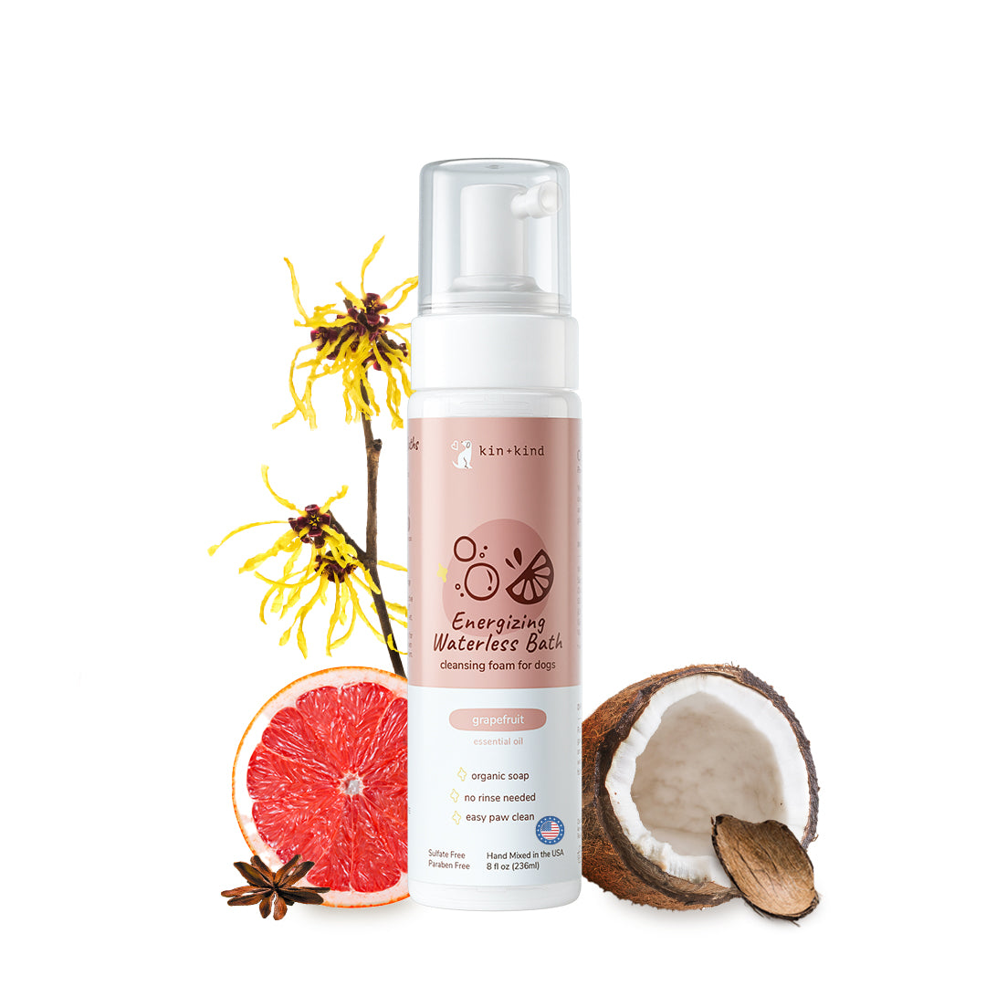 kin+kind Energizing Waterless Dog Bath Grapefruit 8oz