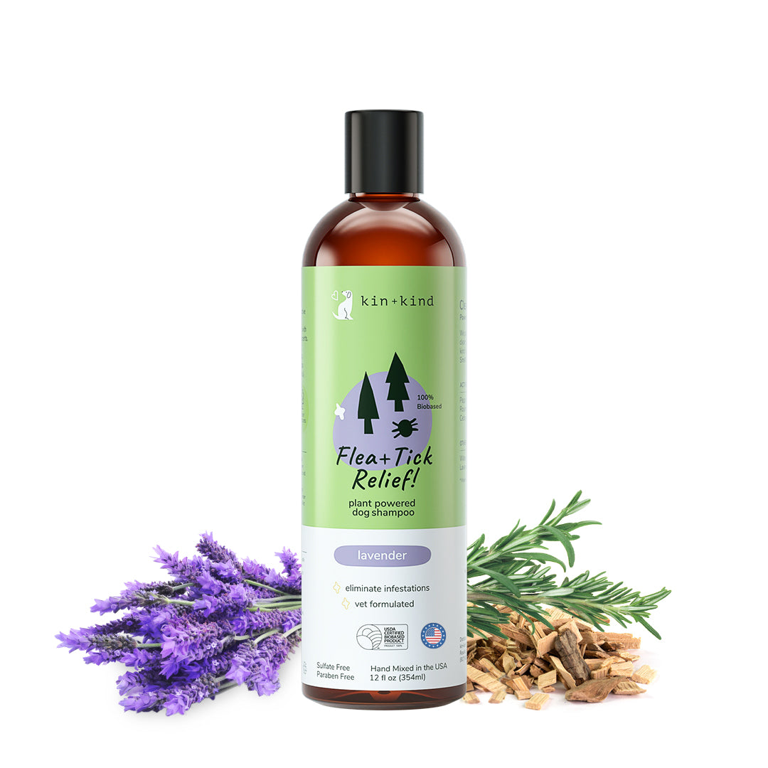 kin+kind Flea and Tick Treatment Shampoo Lavender 12oz