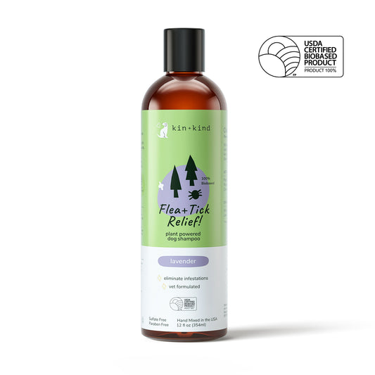 kin+kind Flea and Tick Treatment Shampoo Lavender 12oz