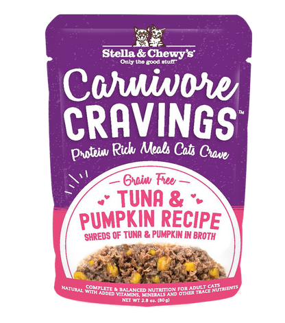Stella & Chewy’s Carnivore Cravings Tuna & Pumpkin Cat Food in Pouch 2.8oz