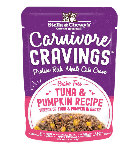 Stella & Chewy’s Carnivore Cravings Tuna & Pumpkin Cat Food in Pouch 2.8oz