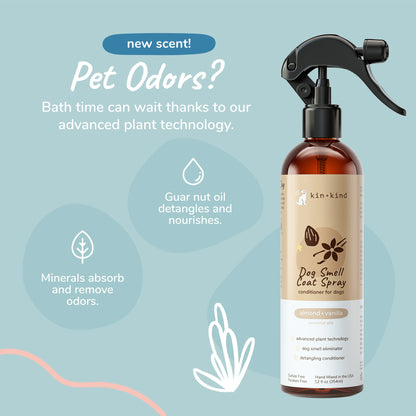 kin+kind Dog Smell Coat Spray Almond and Vanilla 12oz