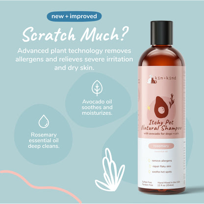kin+kind Itchy Pet Shampoo Rosemary 12oz