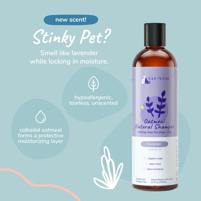kin+kind Oatmeal Shampoo Lavender 12oz