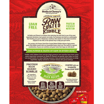 Stella & Chewy’s Cage Free Duck Raw Coated Kibble for Dogs 22LB