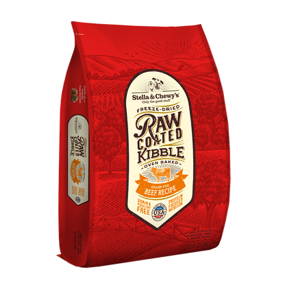 Stella & Chewy’s Grass Fed Beef Raw Coated Kibble for Dogs 22LB