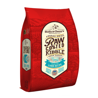 Stella & Chewy’s Grass Fed Lamb Raw Coated Kibble for Dogs 22LB