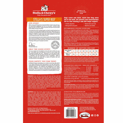 Stella & Chewy’s Stella’s Super Beef Dinner Patties Freeze Dried Raw Dog Food 14oz