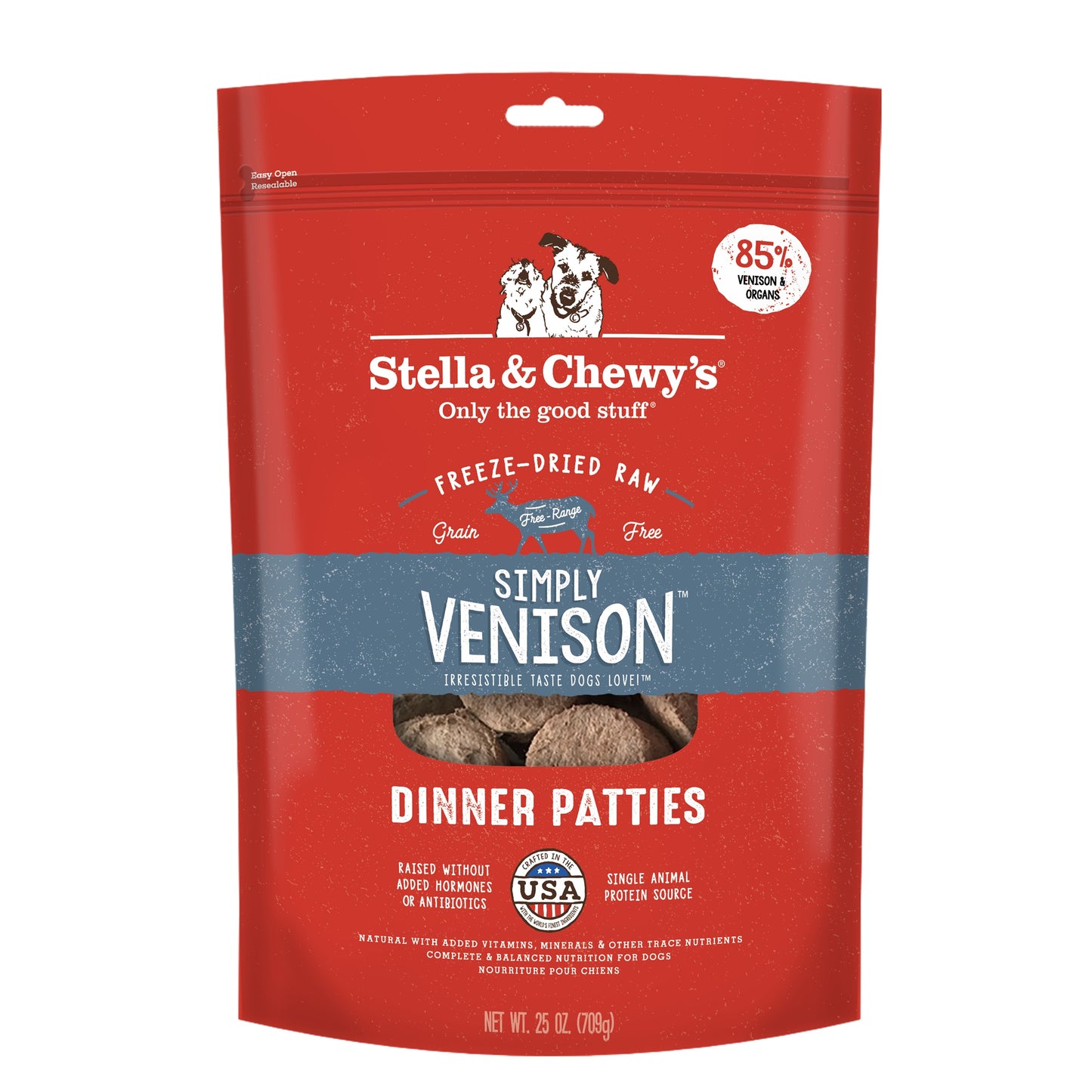 Stella and Chewy’s Simply Venison Freeze Dried Raw Dinner Patties 25oz