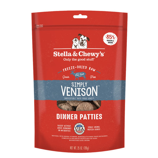 Stella and Chewy’s Simply Venison Freeze Dried Raw Dinner Patties 25oz
