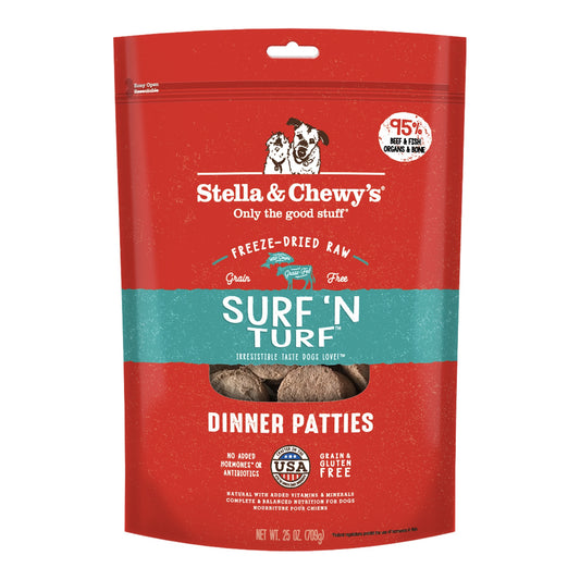 Stella and Chewy’s Surf N Turf Freeze Dried Raw Dinner Patties 14oz