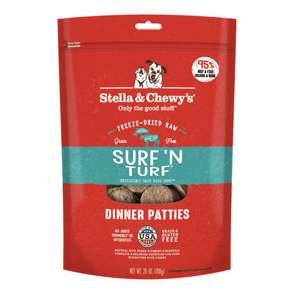 Stella and Chewy’s Surf N Turf Freeze Dried Raw Dinner Patties 25oz