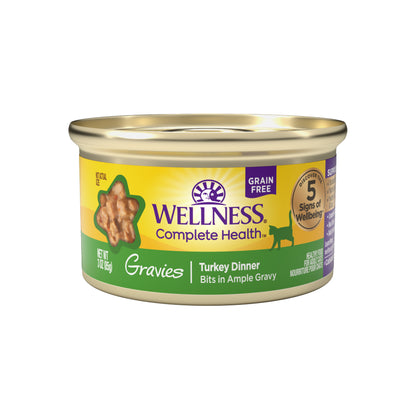 Wellness Complete Health Gravies Turkey Dinner Grain Free Canned Cat Food 3oz