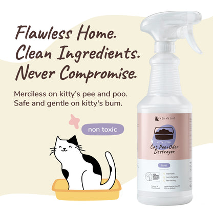 kin+kind Kitty Litter Pee and Odor Destroyer Spray 32oz