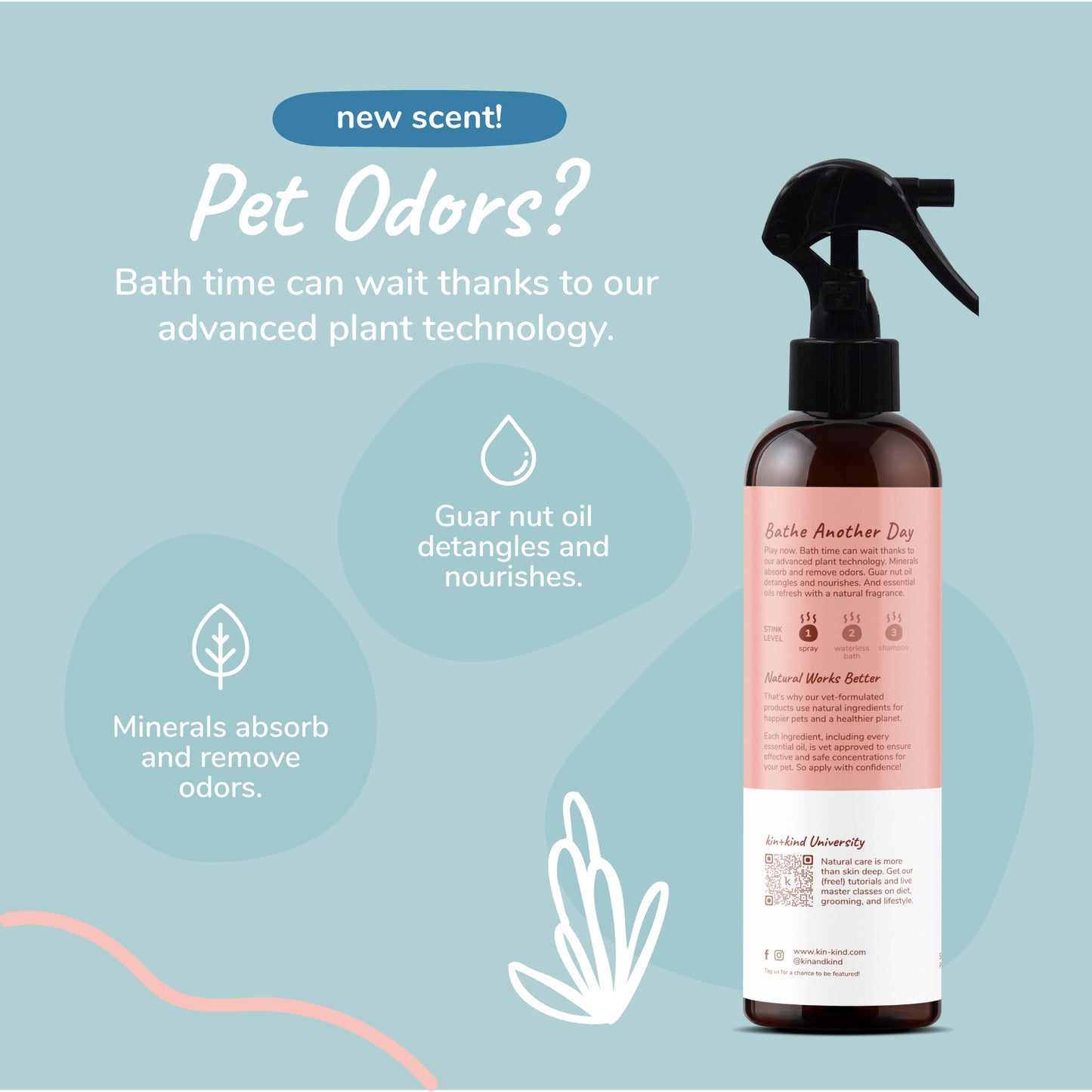 kin+kind Dog Smell Coat Spray Grapefruit 12oz