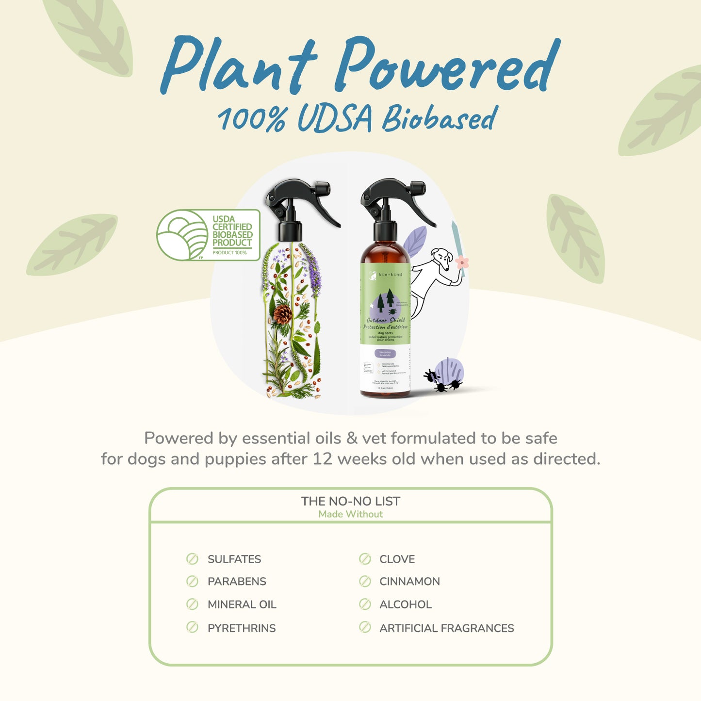 kin+kind Flea and Tick Protect Spray Lavender