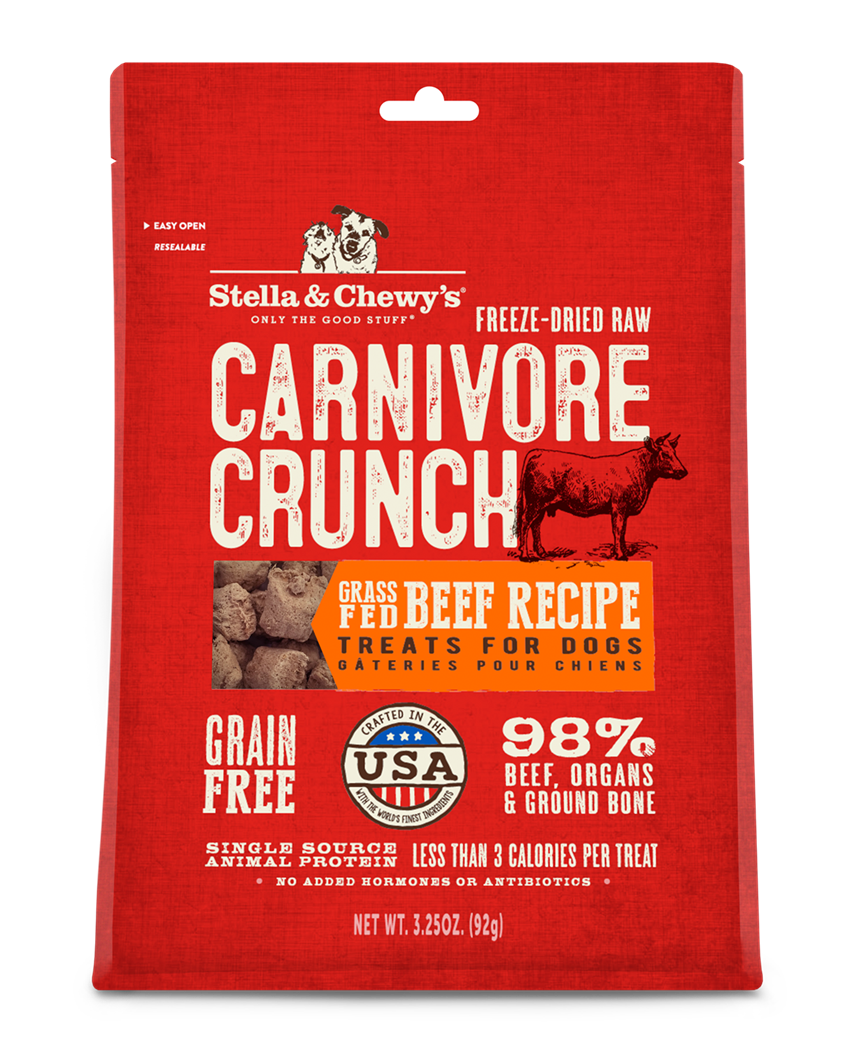 Stella and Chewy’s Beef Carnivore Crunch Dog Treats 3.25oz