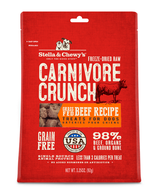 Stella and Chewy’s Beef Carnivore Crunch Dog Treats 3.25oz