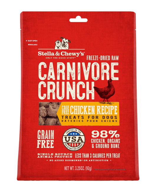 Stella and Chewy’s Chicken Carnivore Crunch Dog Treats 3.25oz