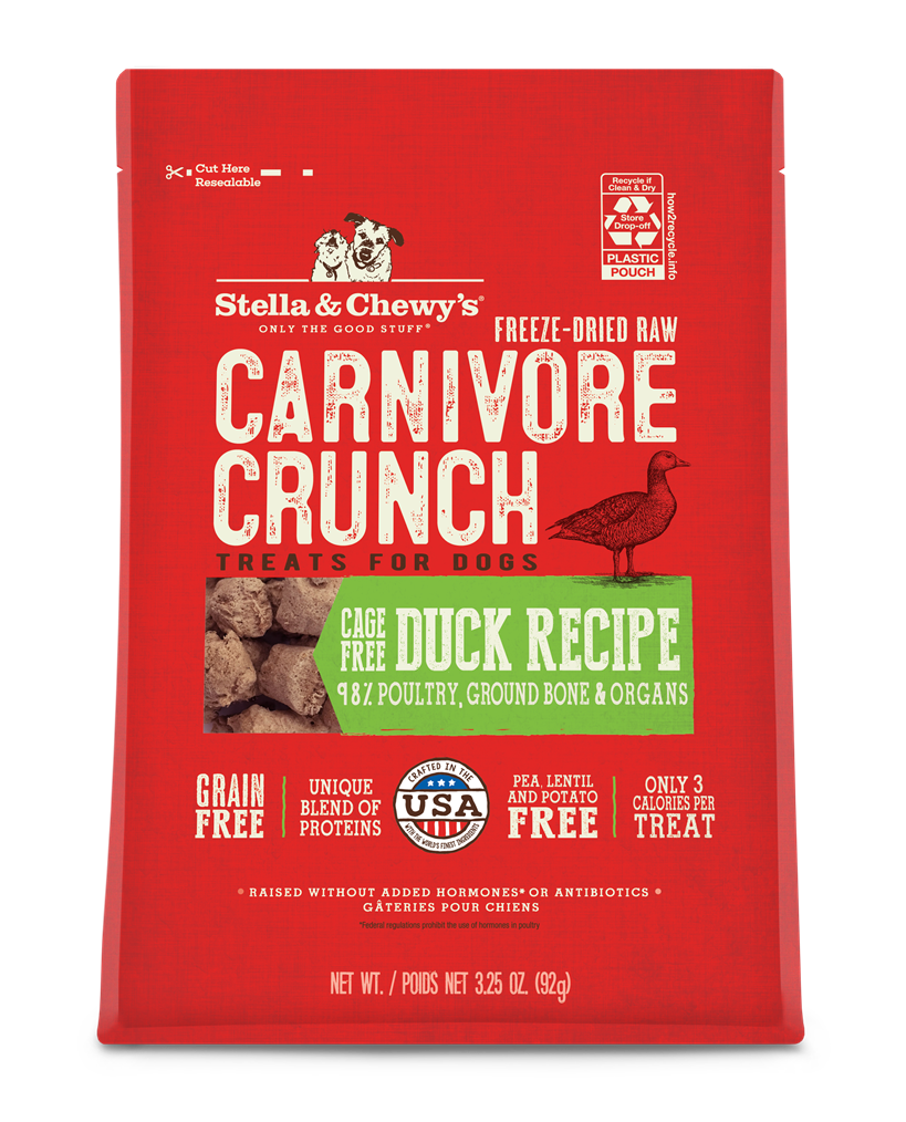 Stella and Chewy’s Duck Carnivore Crunch Dog Treats 3.25oz