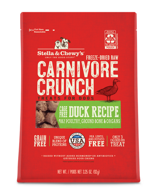 Stella and Chewy’s Duck Carnivore Crunch Dog Treats 3.25oz