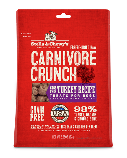 Stella and Chewy’s Turkey Carnivore Crunch Dog Treats 3.25oz