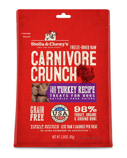 Stella and Chewy’s Turkey Carnivore Crunch Dog Treats 3.25oz