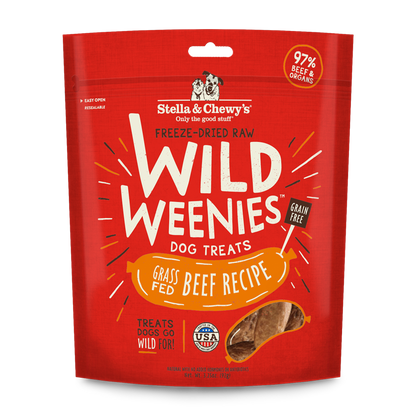 Stella & Chewy’s Grass Fed Beef Wild Weenies Freeze Dried Treats for Dogs 3.25oz