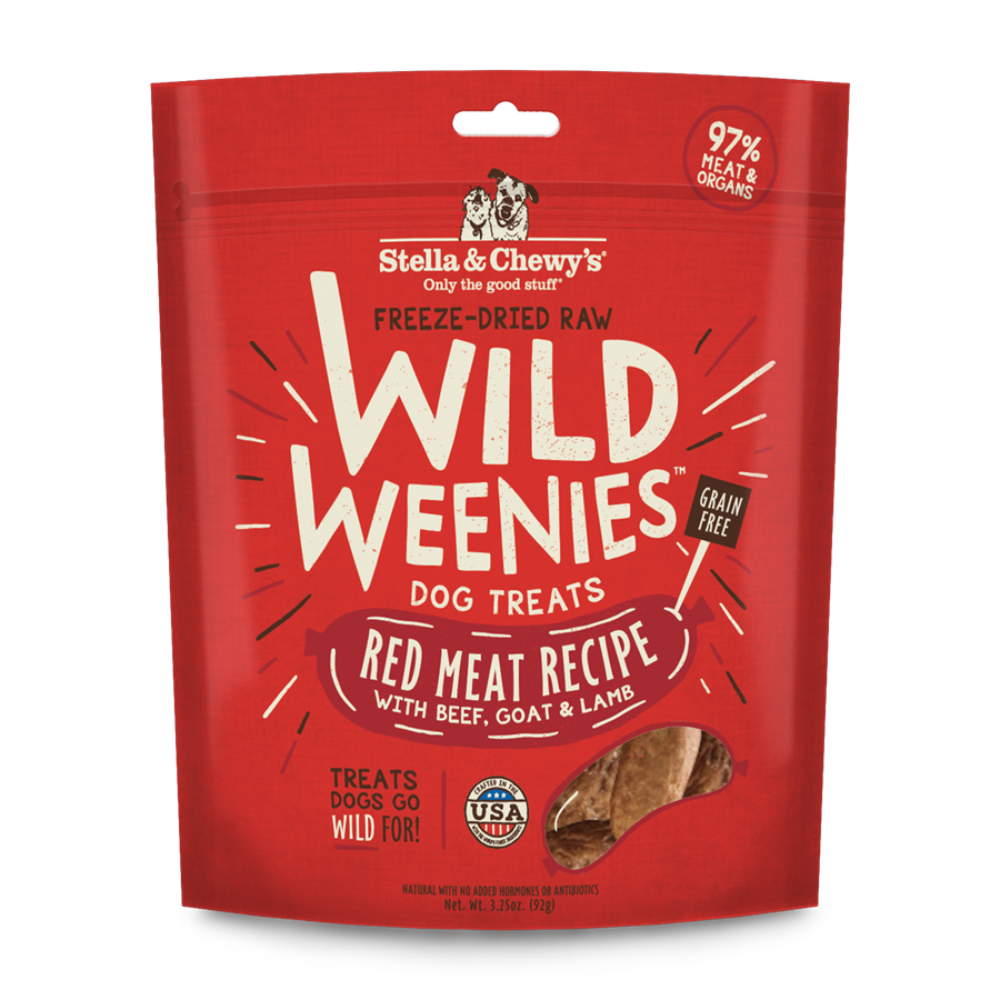Stella & Chewy’s Red Meat Wild Weenies Freeze Dried Treats for Dogs 3.25oz