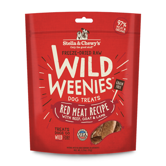 Stella & Chewy’s Red Meat Wild Weenies Freeze Dried Treats for Dogs 3.25oz