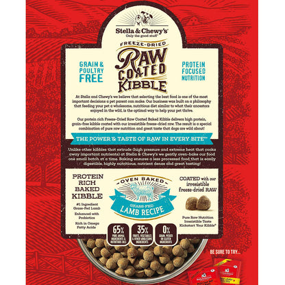 Stella & Chewy’s Grass Fed Lamb Raw Coated Kibble for Dogs 22LB