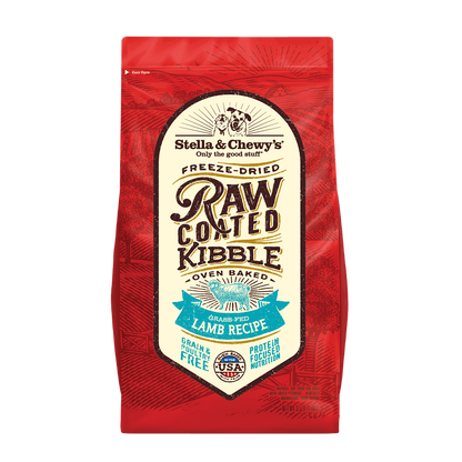 Stella & Chewy’s Grass Fed Lamb Raw Coated Kibble for Dogs 3.5LB