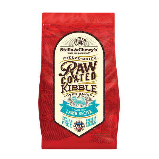 Stella & Chewy’s Grass Fed Lamb Raw Coated Kibble for Dogs 3.5LB