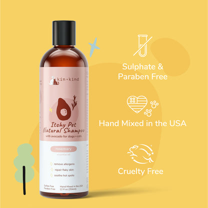 kin+kind Itchy Pet Shampoo Rosemary 12oz
