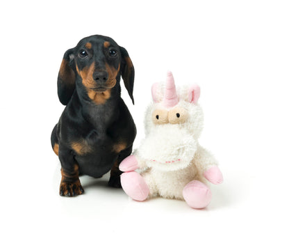 FuzzYard Little Electra The Unicorn Plush Dog Toy with Squeaker