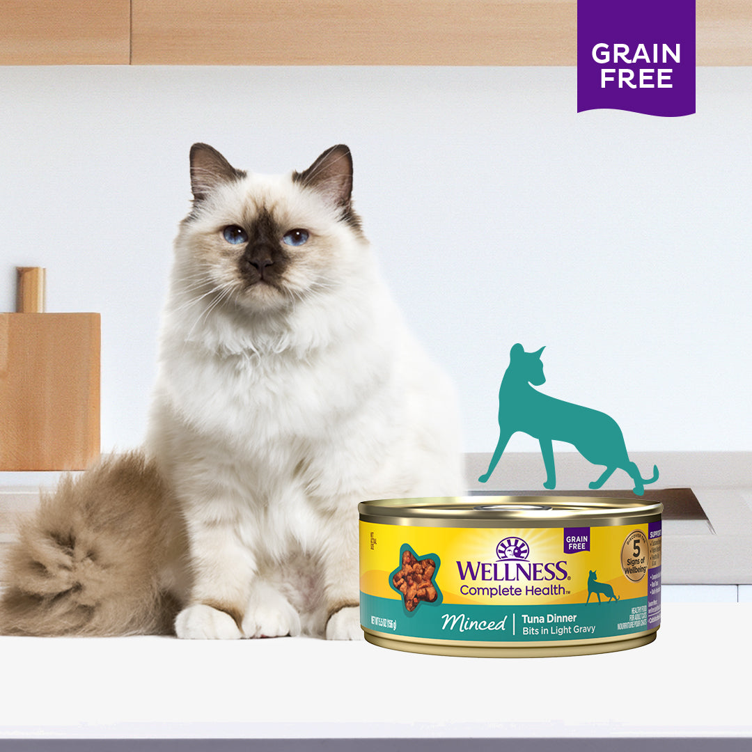 Wellness Complete Health Minced Tuna Dinner Grain Free Canned Cat Food 5.5oz