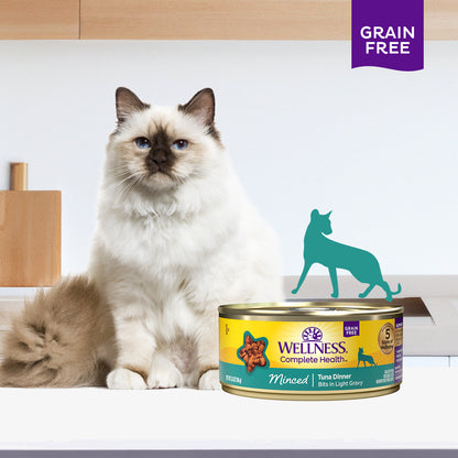 Wellness Complete Health Minced Tuna Dinner Grain Free Canned Cat Food 5.5oz