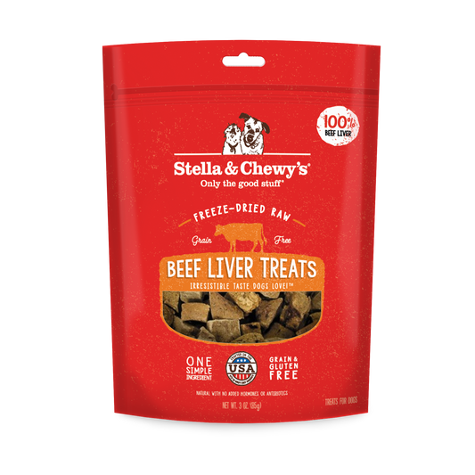 Stella & Chewy’s Single Ingredient Beef Liver Freeze Dried Treats for Dogs 3.25oz