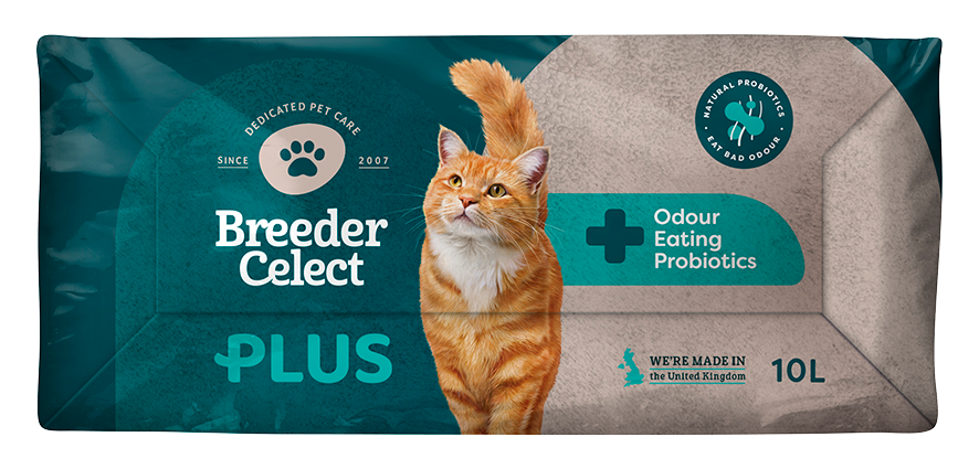 Breeder Celect Plus Probiotic Recycled Paper Cat Litter for Extra Odour Control
