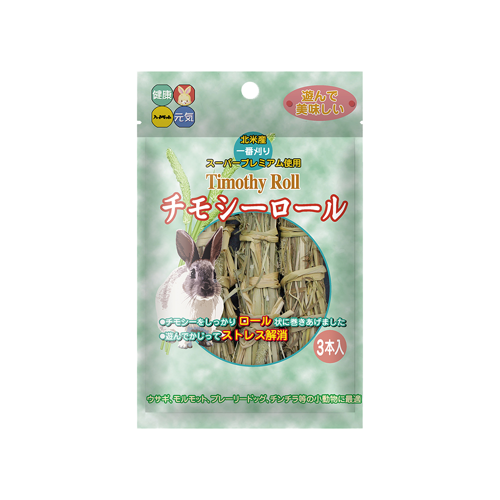 Hi-Pet Timothy Roll Toy – 3pcs Natural Chew Set for Rabbits & Small Pets