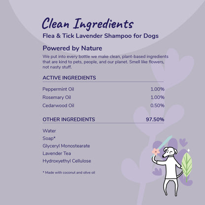 kin+kind Flea and Tick Treatment Shampoo Lavender 12oz
