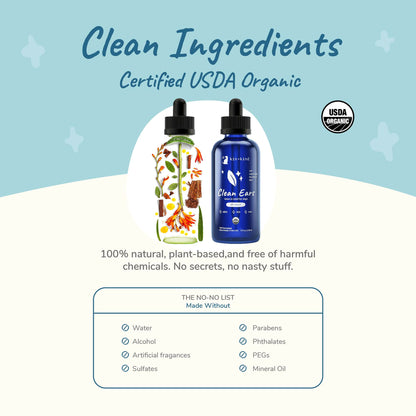 kin+kind Organic Clean Ears Ear Cleaner for Dogs Medium 4oz/12oz