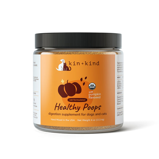 kin+kind Healthy Poops Digestive Supplement for Dogs and Cats