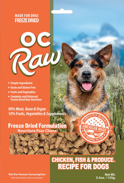 OC Raw Grain Free Freeze Dried Raw Dog Food Sliders 5.5oz Chicken Turkey Beef Duck