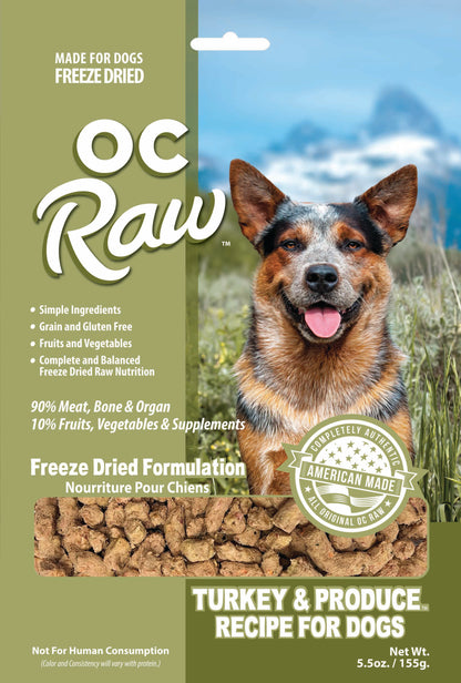OC Raw Grain Free Freeze Dried Raw Dog Food Sliders 5.5oz Chicken Turkey Beef Duck