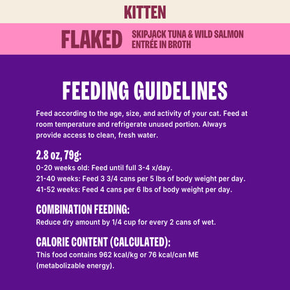 Wellness CORE Signature Selects Flaked Skipjack Tuna & Wild Salmon Kitten Grain Free Wet Cat Food 2.8oz