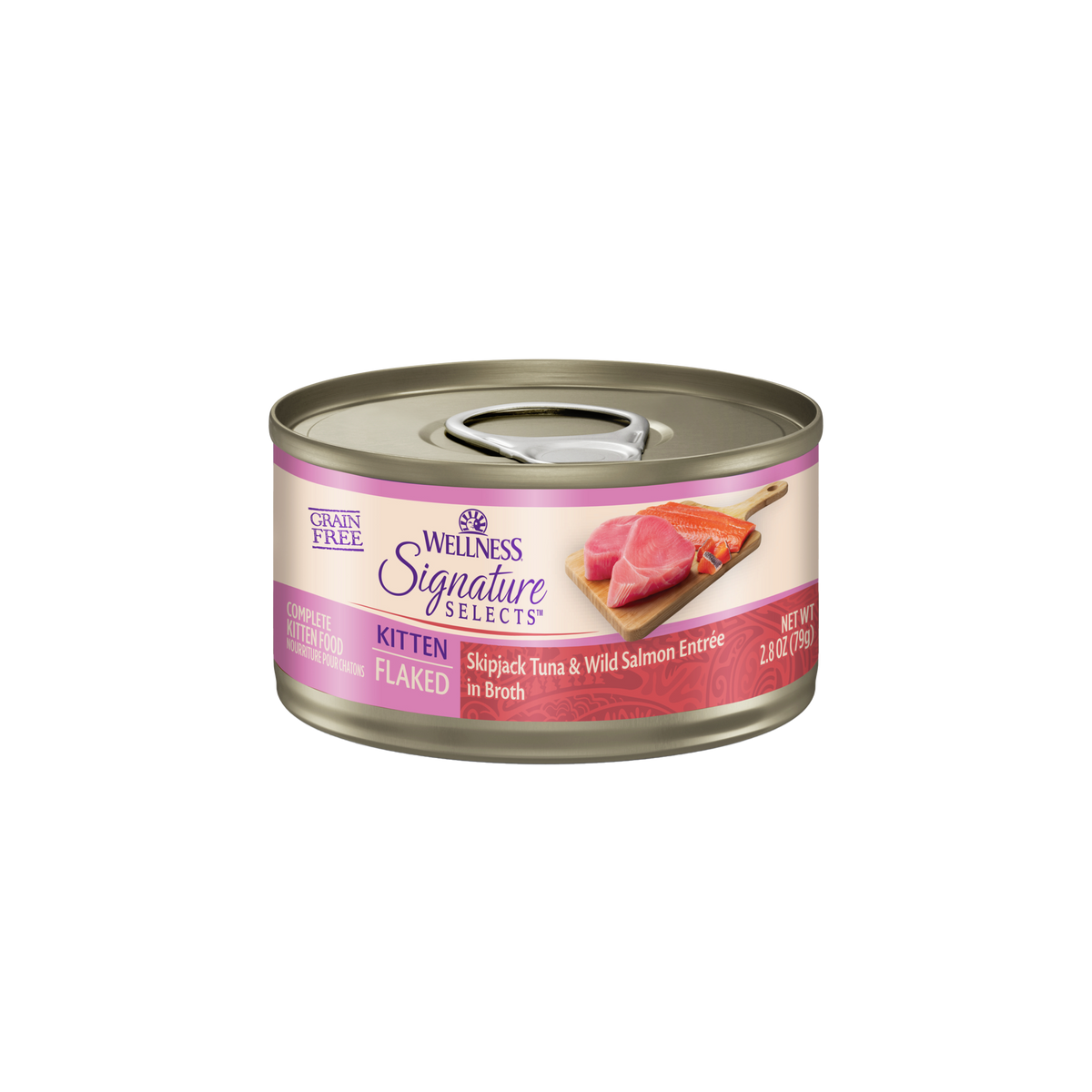 Wellness CORE Signature Selects Flaked Skipjack Tuna & Wild Salmon Kitten Grain Free Wet Cat Food 2.8oz